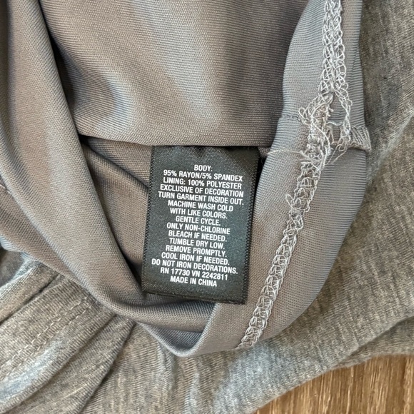 Mossimo Grey Beaded Tank Dress Bodycon Midi Length Boho Y2K Size L Festival​​ - Picture 7 of 10